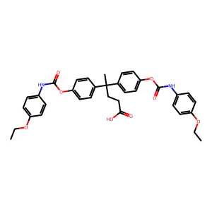 Ethyl 1-(2-acetyloxyethyl)-2-cyano-2-hydroxycyclohexane-1-carboxylate structure