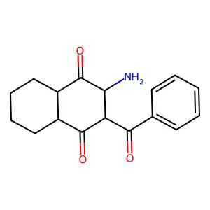2-Amino-3-benzoyloctahydronaphthalene-1,4-dione structure