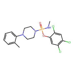 N-[[4-(2-methylphenyl)piperazin-1-yl]-(2,4,5-trichlorophenoxy)phosphoryl]methanamine structure