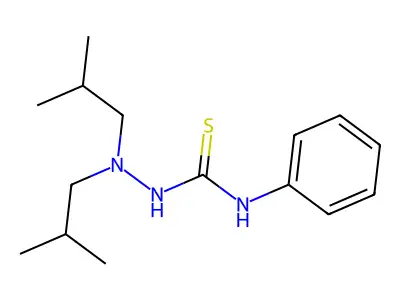 2,2-Bis(2-methylpropyl)-N-phenylhydrazine-1-carbothioamide structure