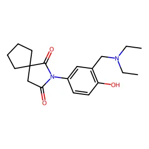2-{3-[(Diethylamino)methyl]-4-hydroxyphenyl}-2-azaspiro[4.4]nonane-1,3-dione structure