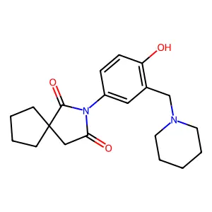2-{4-Hydroxy-3-[(piperidin-1-yl)methyl]phenyl}-2-azaspiro[4.4]nonane-1,3-dione structure