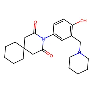 3-[4-Hydroxy-3-(piperidin-1-ylmethyl)phenyl]-3-azaspiro[5.5]undecane-2,4-dione structure