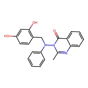 4(3H)-Quinazolinone, 3-(((2,4-dihydroxyphenyl)methyl)phenylamino)-2-methyl- structure