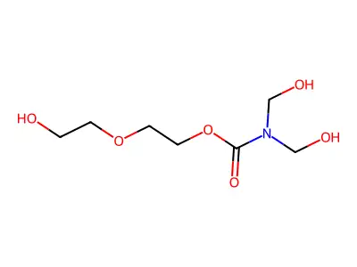 Carbamic acid, N,N-bis(hydroxymethyl)-, 2-(2-hydroxyethoxy)ethyl ester structure