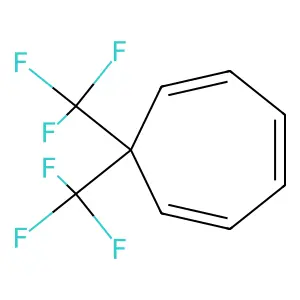 7,7-Bis(trifluoromethyl)-1,3,5-cycloheptatriene structure
