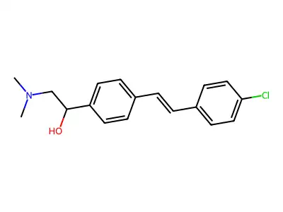 1-[4-[2-(4-Chlorophenyl)ethenyl]phenyl]-2-(dimethylamino)ethanol structure