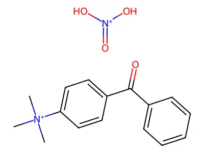 (4-Benzoylphenyl)-trimethylazanium;dihydroxy(oxo)azanium structure