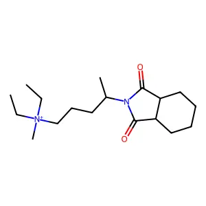 2-(4-(Diethyl(methyl)-lambda(5)-azanyl)-1-methylbutyl)hexahydro-1H-isoindole-1,3(2H)-dione structure