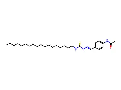 N-[4-[(octadecylcarbamothioylhydrazinylidene)methyl]phenyl]acetamide structure