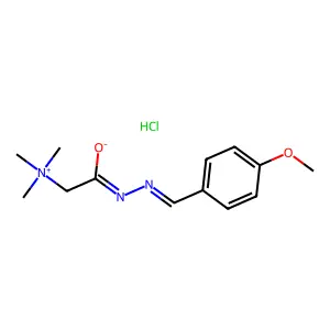 [2-[2-[(4-Methoxyphenyl)methylidene]hydrazinyl]-2-oxoethyl]-trimethylazanium structure