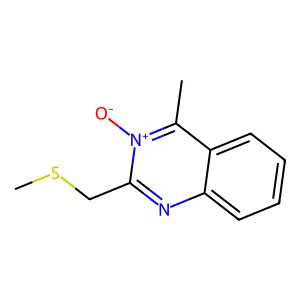 4-Methyl-2-((methylthio)methyl)-2,3-dihydroquinazoline 3-oxide structure