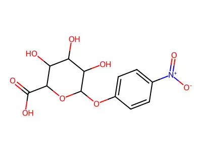 P-nitrophenyl-beta-D-glucuronide structure