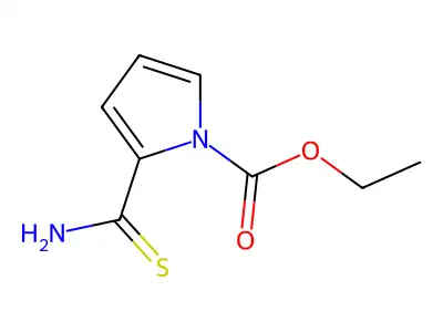 ethyl 2-(aminothioxomethyl)-1H-pyrrole-1-carboxylate structure
