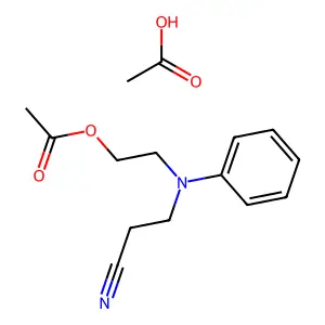 Propanenitrile, 3-((2-(acetyloxy)ethyl)phenylamino)-, acetate (1:1) structure