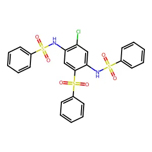 N-[4-(benzenesulfonamido)-5-(benzenesulfonyl)-2-chlorophenyl]benzenesulfonamide structure