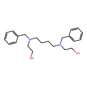 2-[Benzyl-[4-(benzyl-(2-hydroxyethyl)amino)butyl]amino]ethanol structure
