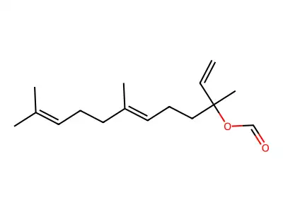 3,7,11-Trimethyldodeca-1,6,10-trien-3-yl formate structure