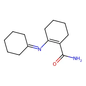 N-Cyclohexylidene-2-carbamylcyclohex-1-enylamine structure