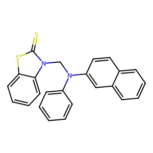 3-(N-(2-Naphthyl)-N-phenylaminomethyl)benzothiazole-2(3H)-thione structure
