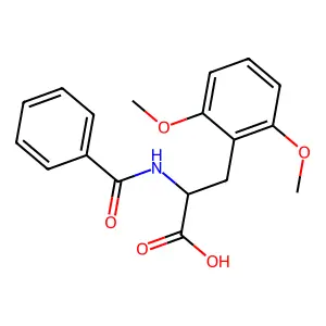 N-Benzoyl-3-(2,6-dimethoxyphenyl)alanine structure