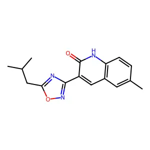 3-(5-Isobutyl-[1,2,4]oxadiazol-3-yl)-6-methyl-quinolin-2-ol structure