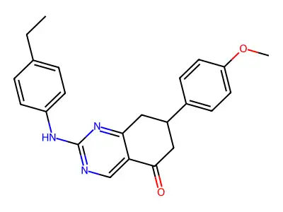 2-[(4-ethylphenyl)amino]-7-(4-methoxyphenyl)-7,8-dihydroquinazolin-5(6H)-one structure