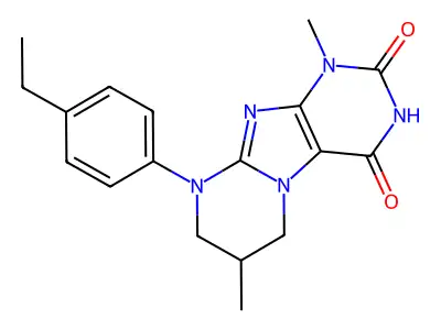 9-(4-ethylphenyl)-1,7-dimethyl-7,8-dihydro-6H-purino[7,8-a]pyrimidine-2,4-dione structure