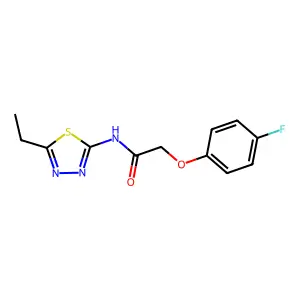N-(5-ethyl-1,3,4-thiadiazol-2-yl)-2-(4-fluorophenoxy)acetamide structure