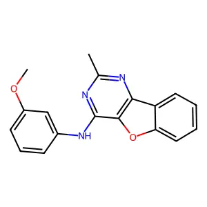 N-(3-methoxyphenyl)-2-methyl-[1]benzofuro[3,2-d]pyrimidin-4-amine structure
