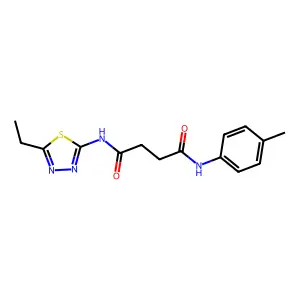 N'-(5-ethyl-1,3,4-thiadiazol-2-yl)-N-(4-methylphenyl)butanediamide structure