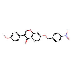 3-(4-Methoxyphenyl)-7-[(4-nitrophenyl)methoxy]chromen-4-one structure