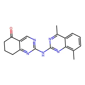 2-[(4,8-dimethylquinazolin-2-yl)amino]-7,8-dihydroquinazolin-5(6H)-one structure