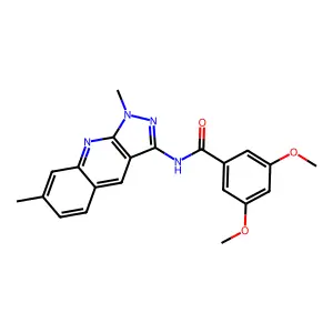 N-(1,7-dimethylpyrazolo[3,4-b]quinolin-3-yl)-3,5-dimethoxybenzamide structure