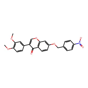 3-(3,4-Dimethoxyphenyl)-7-[(4-nitrophenyl)methoxy]chromen-4-one structure