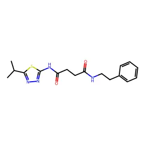N-(5-Isopropyl-[1,3,4]thiadiazol-2-yl)-N'-phenethyl-succinamide structure