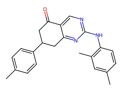 2-[(2,4-dimethylphenyl)amino]-7-(4-methylphenyl)-7,8-dihydroquinazolin-5(6H)-one structure