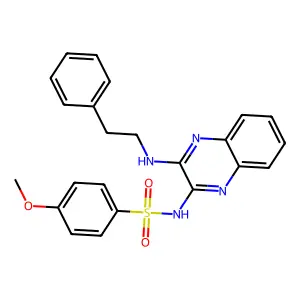 4-methoxy-N-(3-(phenethylamino)quinoxalin-2-yl)benzenesulfonamide structure