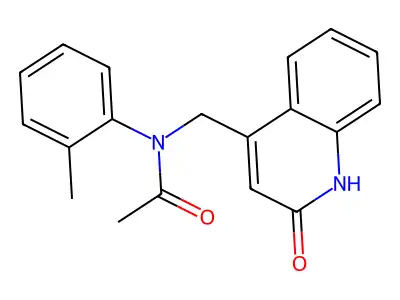 N-(2-methylphenyl)-N-[(2-oxo-1H-quinolin-4-yl)methyl]acetamide structure