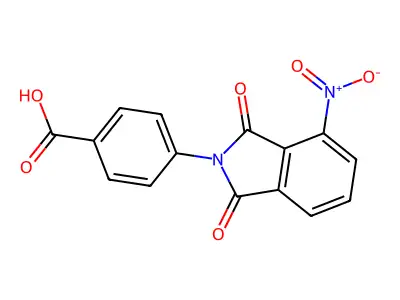 4-(4-nitro-1,3-dioxo-1,3-dihydro-2H-isoindol-2-yl)benzoic acid structure