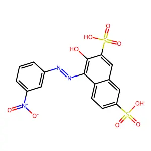 2,7-Naphthalenedisulfonic acid, 3-hydroxy-4-[(3-nitrophenyl)azo]- structure