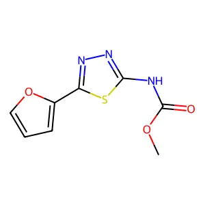 methyl N-[5-(furan-2-yl)-1,3,4-thiadiazol-2-yl]carbamate structure