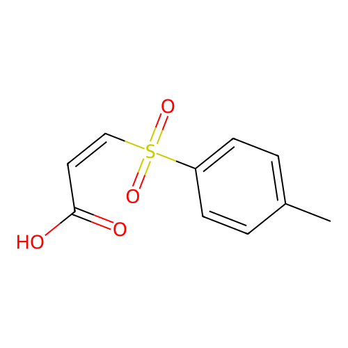 (Z)-3-(4-methylphenyl)sulfonylprop-2-enoic acid structure