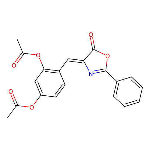 [3-Acetyloxy-4-[(5-oxo-2-phenyl-1,3-oxazol-4-ylidene)methyl]phenyl] acetate structure