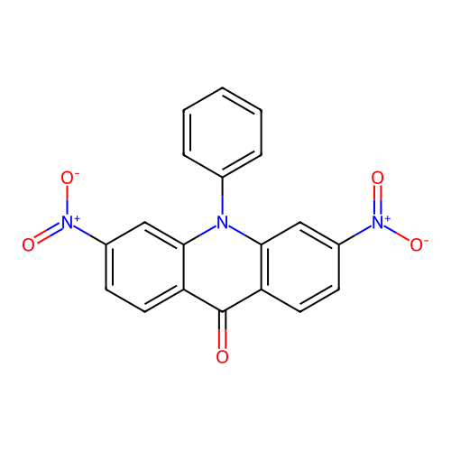 3,6-Dinitro-10-phenylacridin-9-one structure