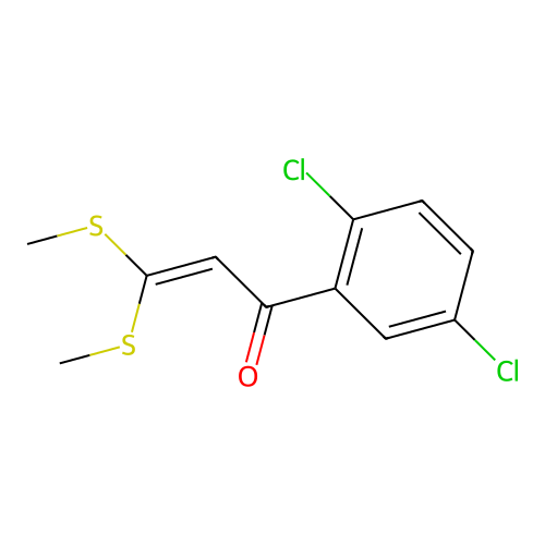 1-(2,5-Dichlorophenyl)-3,3-bis(methylthio)-2-propen-1-one structure