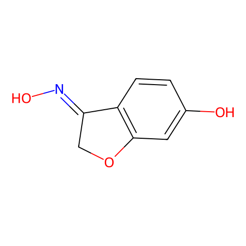3-Hydroxyimino-1-benzofuran-6-ol structure