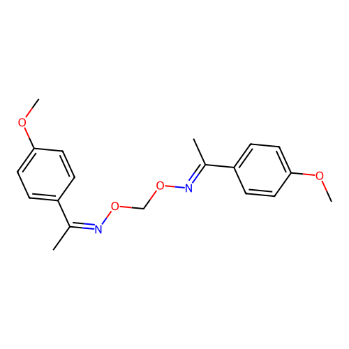 (1E,1'Z)-N,N'-[methanediylbis(oxy)]bis[1-(4-methoxyphenyl)ethanimine] structure