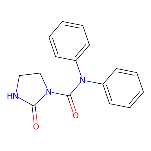 2-oxo-N,N-diphenylimidazolidine-1-carboxamide structure