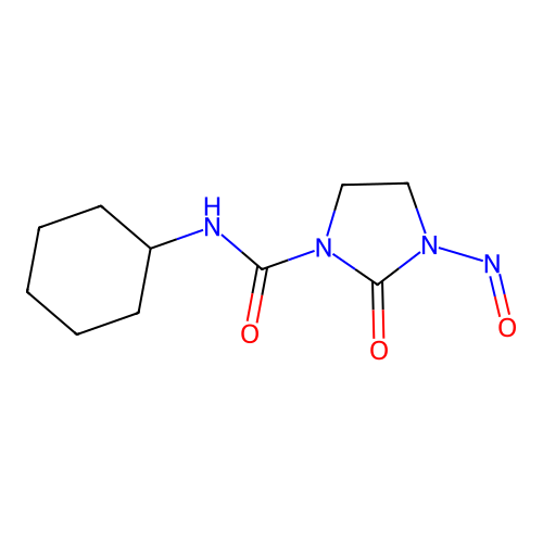 N-cyclohexyl-3-nitroso-2-oxoimidazolidine-1-carboxamide structure